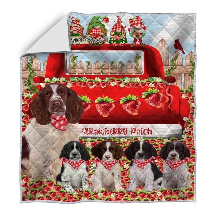 Springer Spaniel Bed Quilt, Explore a Variety of Designs, Personalized, Custom, Bedding Coverlet Quilted, Pet and Dog Lovers Gift