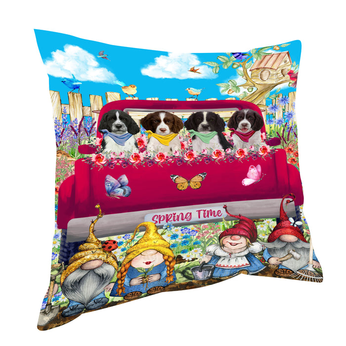 Springer Spaniel Pillow: Explore a Variety of Designs, Custom, Personalized, Throw Pillows Cushion for Sofa Couch Bed, Gift for Dog and Pet Lovers