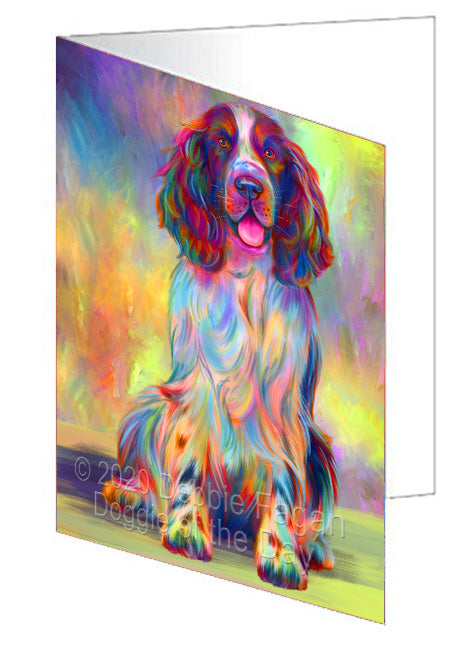 Paradise Wave Springer Spaniel Dog Handmade Artwork Assorted Pets Greeting Cards and Note Cards with Envelopes for All Occasions and Holiday Seasons