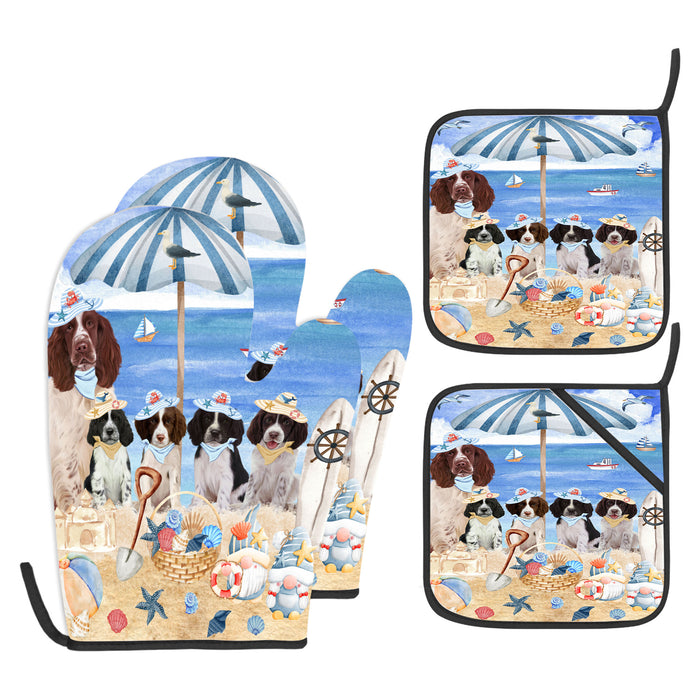 Springer Spaniel Oven Mitts and Pot Holder: Explore a Variety of Designs, Potholders with Kitchen Gloves for Cooking, Custom, Personalized, Gifts for Pet & Dog Lover