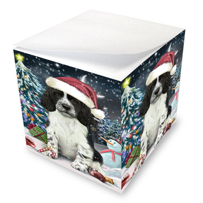 Have a Holly Jolly Christmas Happy Holidays Springer Spaniel Dog Note Cube NOC55899