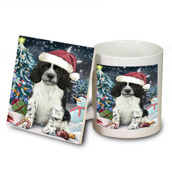 Have a Holly Jolly Christmas Happy Holidays Springer Spaniel Dog Mug and Coaster Set MUC54245