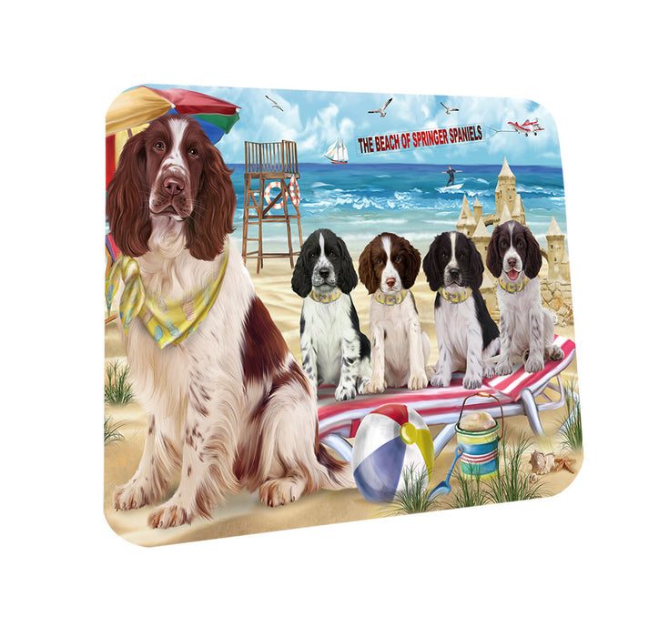 Pet Friendly Beach Springer Spaniels Dog Coasters Set of 4 CST54149