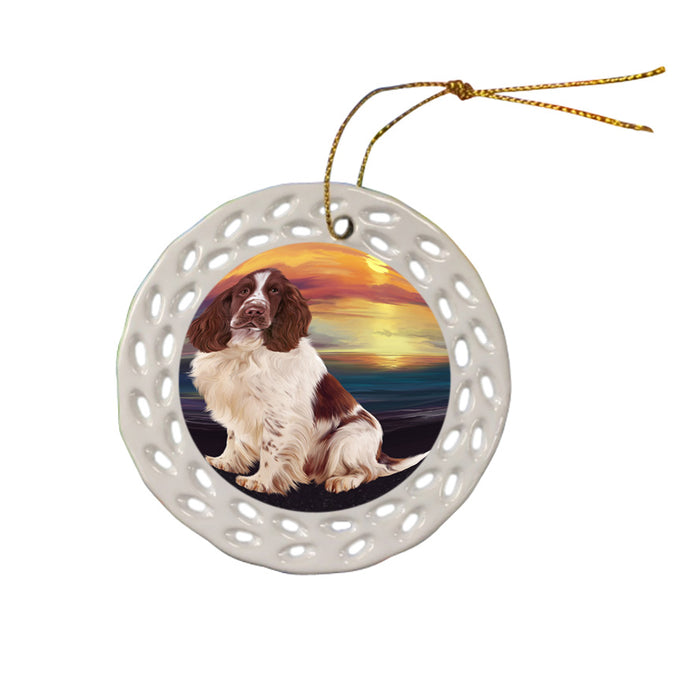 Springer Spaniel Dog Ceramic Doily Ornament DPOR54765