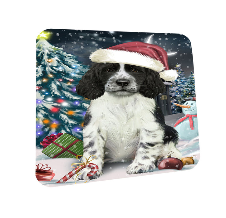 Have a Holly Jolly Christmas Happy Holidays Springer Spaniel Dog Coasters Set of 4 CST54211