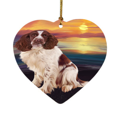 Springer Spaniel Dog Heart Christmas Ornament HPOR54765