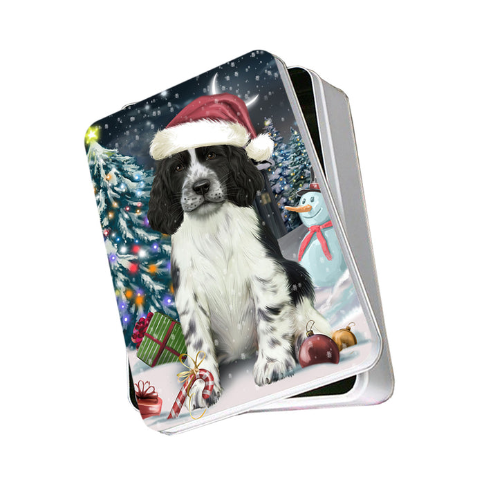 Have a Holly Jolly Christmas Happy Holidays Springer Spaniel Dog Photo Storage Tin PITN54196