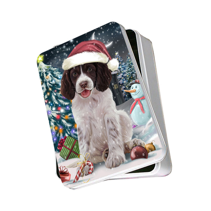 Have a Holly Jolly Christmas Happy Holidays Springer Spaniel Dog Photo Storage Tin PITN54197