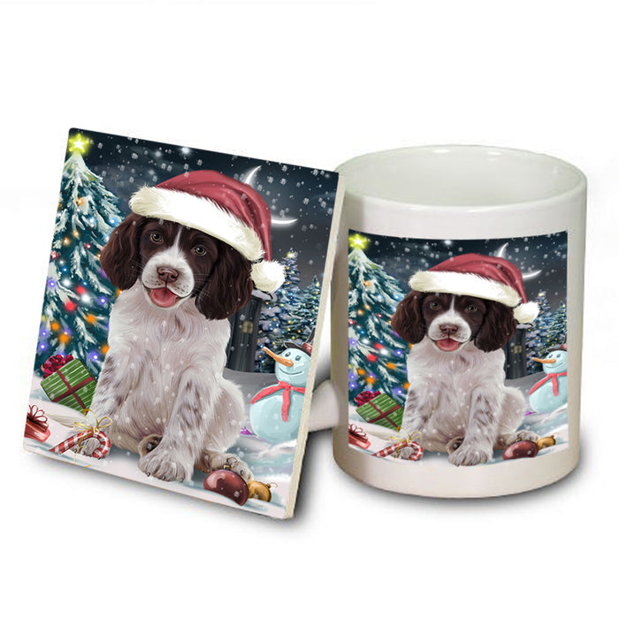 Have a Holly Jolly Christmas Happy Holidays Springer Spaniel Dog Mug and Coaster Set MUC54246