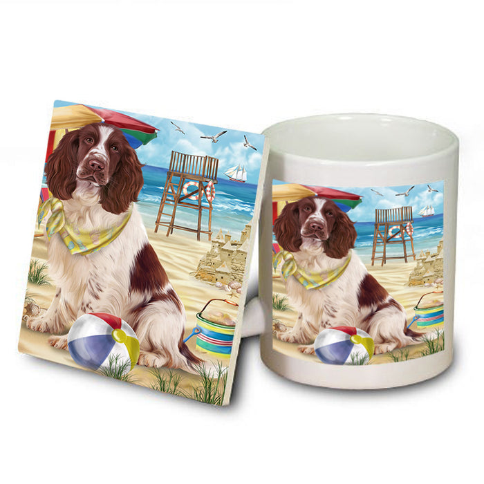 Pet Friendly Beach Springer Spaniel Dog Mug and Coaster Set MUC54184