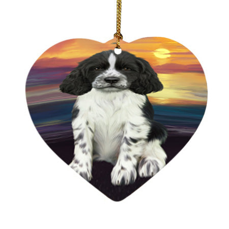 Springer Spaniel Dog Heart Christmas Ornament HPOR54766