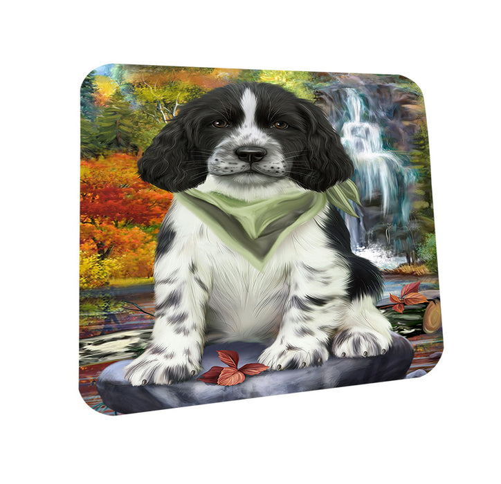 Scenic Waterfall Springer Spaniel Dog Coasters Set of 4 CST54648