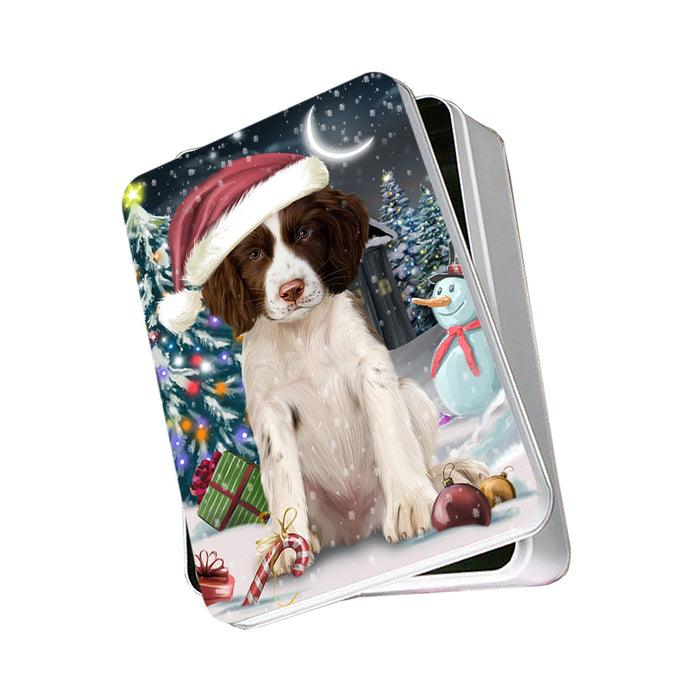 Have a Holly Jolly Christmas Happy Holidays Springer Spaniel Dog Photo Storage Tin PITN54198