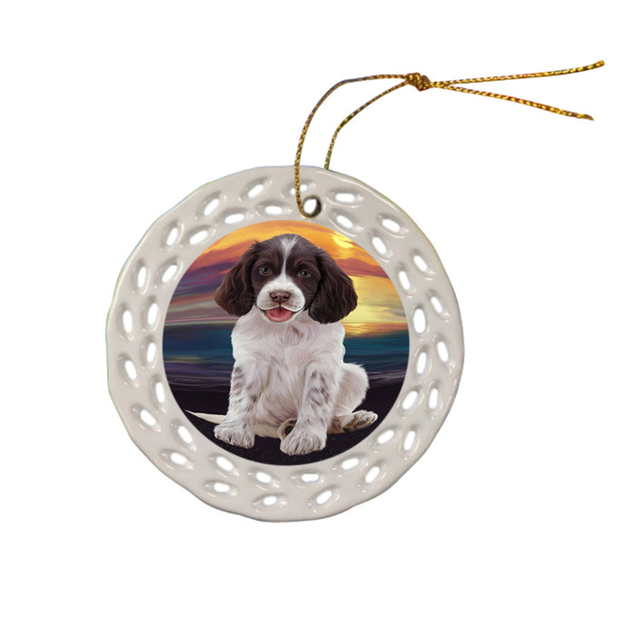 Springer Spaniel Dog Ceramic Doily Ornament DPOR54767
