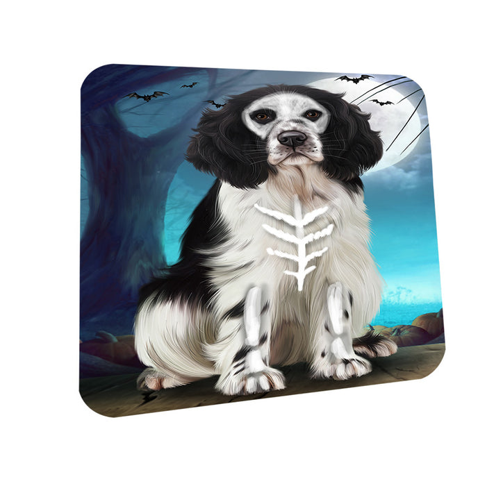Happy Halloween Trick or Treat Springer Spaniel Dog Coasters Set of 4 CST54492