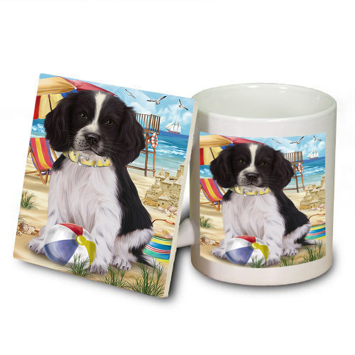 Pet Friendly Beach Springer Spaniel Dog Mug and Coaster Set MUC54186