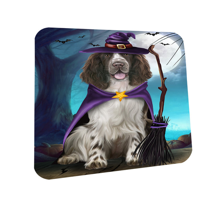 Happy Halloween Trick or Treat Springer Spaniel Dog Coasters Set of 4 CST54493