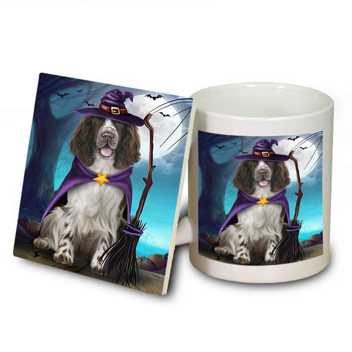 Happy Halloween Trick or Treat Springer Spaniel Dog Mug and Coaster Set MUC54527