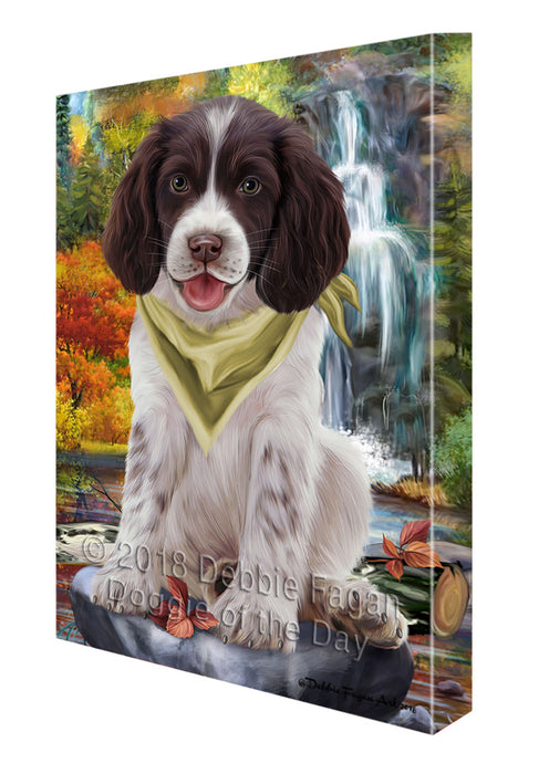 Scenic Waterfall Springer Spaniel Dog Canvas Print Wall Art Décor CVS111221