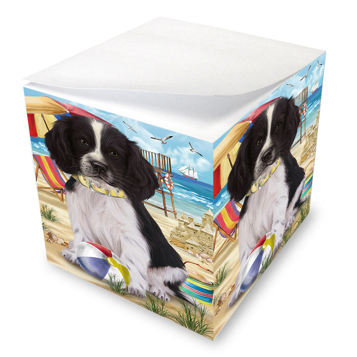 Pet Friendly Beach Springer Spaniel Dog Note Cube NOC55840