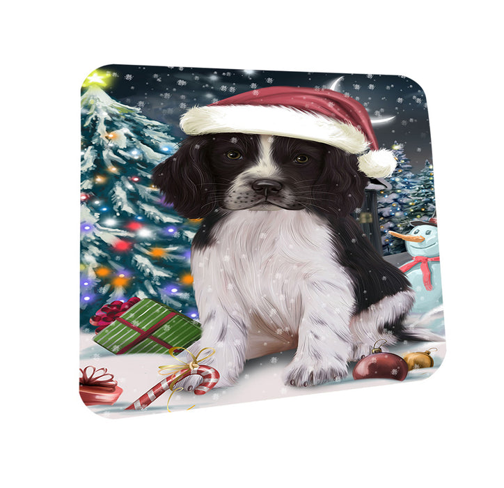 Have a Holly Jolly Christmas Happy Holidays Springer Spaniel Dog Coasters Set of 4 CST54214