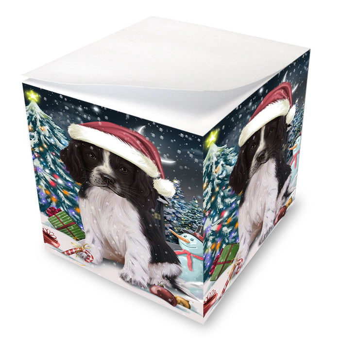 Have a Holly Jolly Christmas Happy Holidays Springer Spaniel Dog Note Cube NOC55902