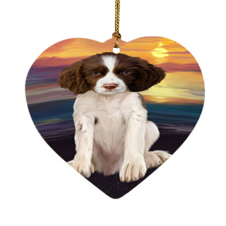 Springer Spaniel Dog Heart Christmas Ornament HPOR54768