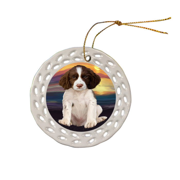 Springer Spaniel Dog Ceramic Doily Ornament DPOR54768
