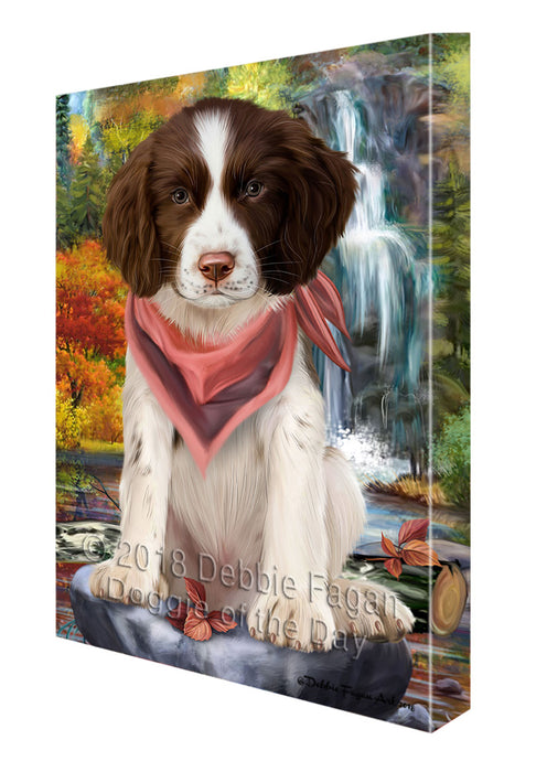 Scenic Waterfall Springer Spaniel Dog Canvas Print Wall Art Décor CVS111230