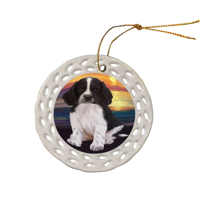 Springer Spaniel Dog Ceramic Doily Ornament DPOR54769