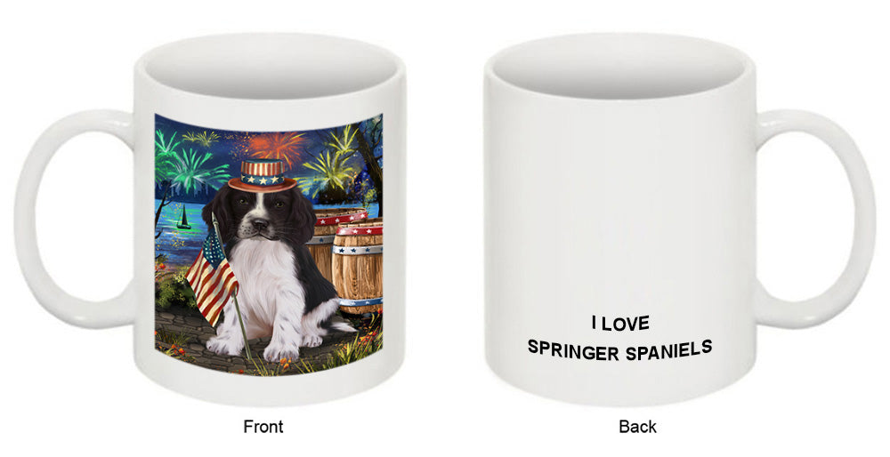 4th of July Independence Day Firework Springer Spaniel Dog Coffee Mug MUG49488