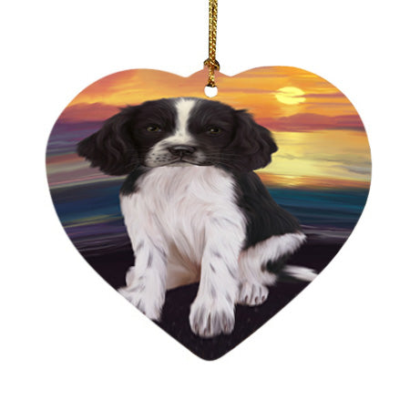 Springer Spaniel Dog Heart Christmas Ornament HPOR54769
