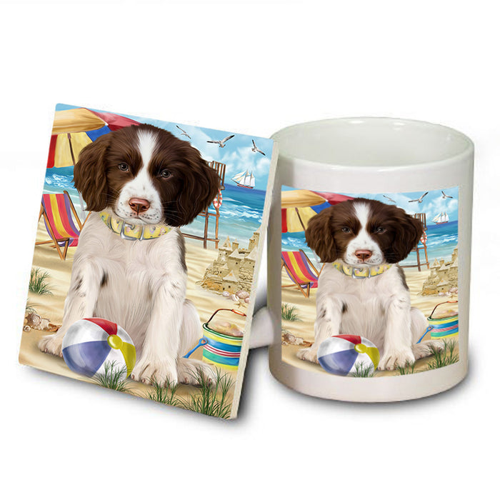 Pet Friendly Beach Springer Spaniel Dog Mug and Coaster Set MUC54187
