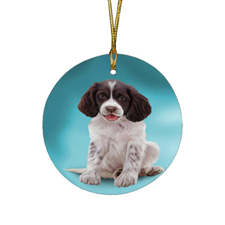 Springer Spaniel Dog Round Flat Christmas Ornament RFPOR54761