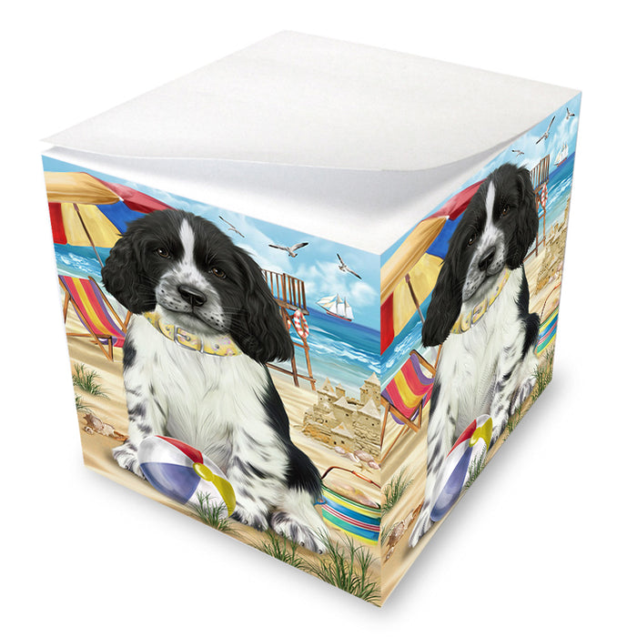 Pet Friendly Beach Springer Spaniel Dog Note Cube NOC55842