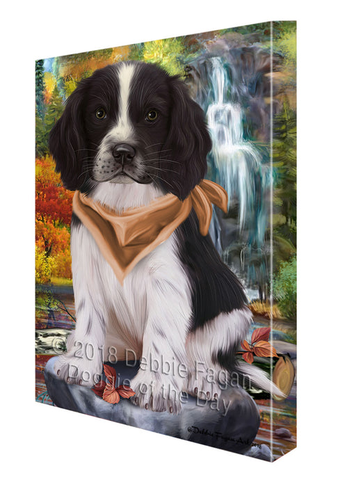 Scenic Waterfall Springer Spaniel Dog Canvas Print Wall Art Décor CVS111239