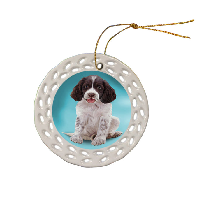 Springer Spaniel Dog Ceramic Doily Ornament DPOR54770