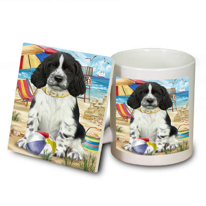 Pet Friendly Beach Springer Spaniel Dog Mug and Coaster Set MUC54188