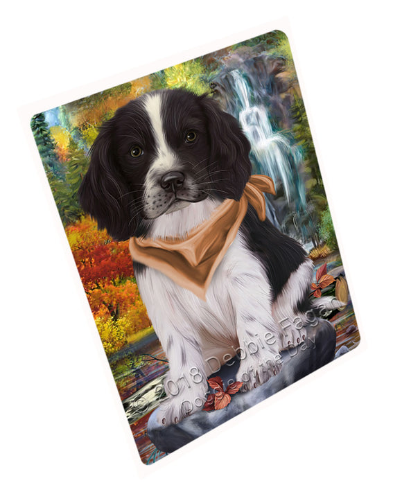 Scenic Waterfall Springer Spaniel Dog Cutting Board C68907