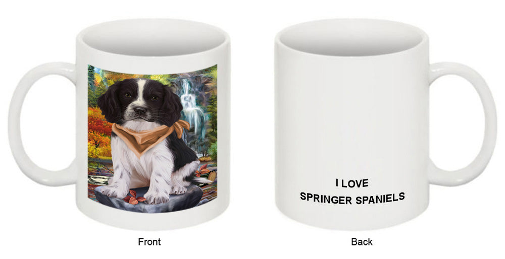 Scenic Waterfall Springer Spaniel Dog Coffee Mug MUG50091