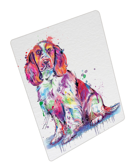 Watercolor Springer Spaniel Dog Blanket BLNKT133608