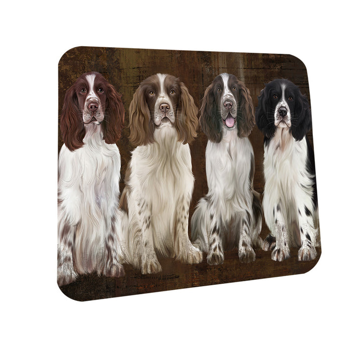 Rustic 4 Springer Spaniels Dog Coasters Set of 4 CST54328