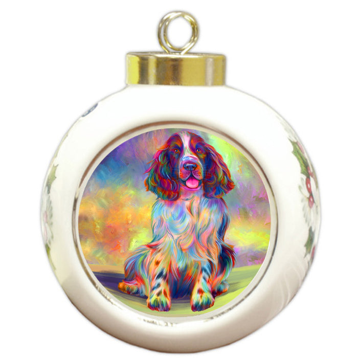 Paradise Wave Springer Spaniel Dog Round Ball Christmas Ornament RBPOR57095
