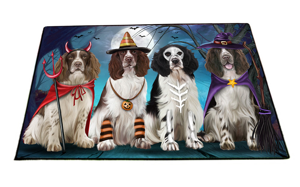 Happy Halloween Trick or Treat Springer Spaniels Dog Floormat FLMS54715