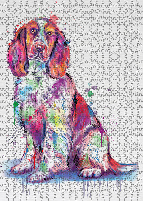 Watercolor Springer Spaniel Dog Puzzle with Photo Tin PUZL97240