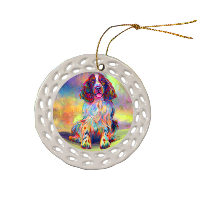 Paradise Wave Springer Spaniel Dog Ceramic Doily Ornament DPOR57095