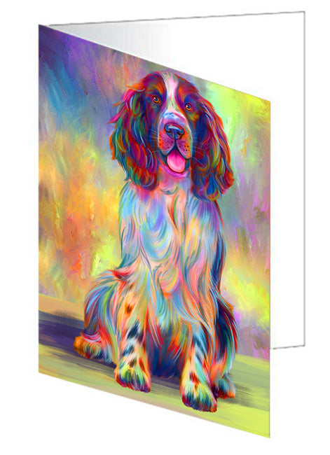 Paradise Wave Springer Spaniel Dog Handmade Artwork Assorted Pets Greeting Cards and Note Cards with Envelopes for All Occasions and Holiday Seasons GCD74732