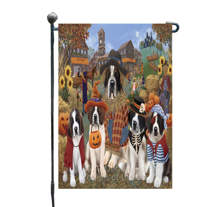 Halloween 'Round Town Saint Bernard Dogs Garden Flag GFLG65753