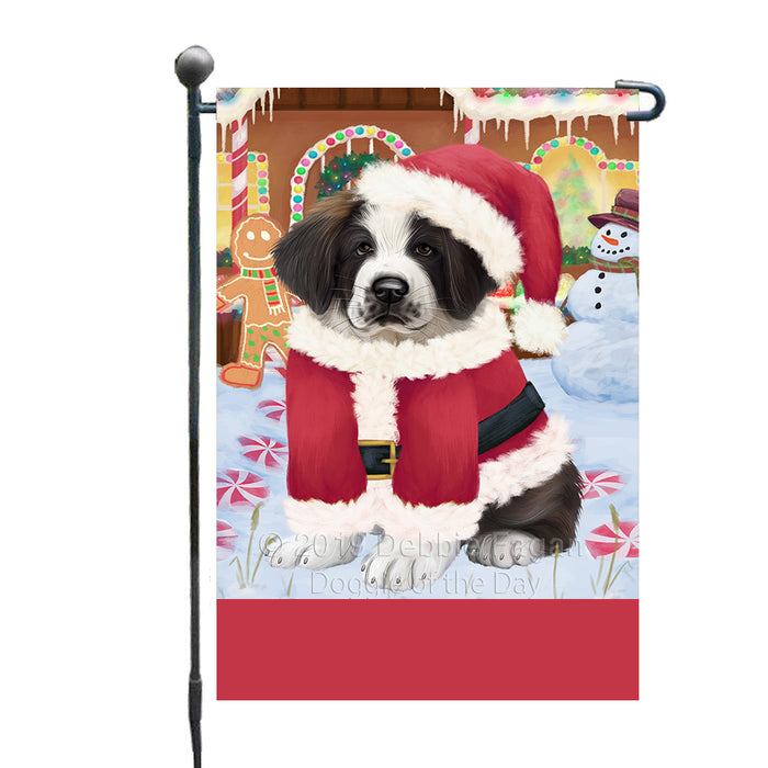 Personalized Gingerbread Candyfest Saint Bernard Dog Custom Garden Flag GFLG64200