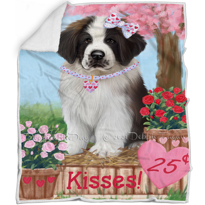 Rosie 25 Cent Kisses Saint Bernard Dog Blanket BLNKT125508